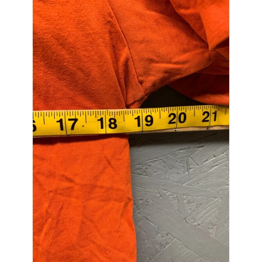 True Religion Buddha Graphic Crew Neck T-Shirt Mens M Orange Short Sleeve